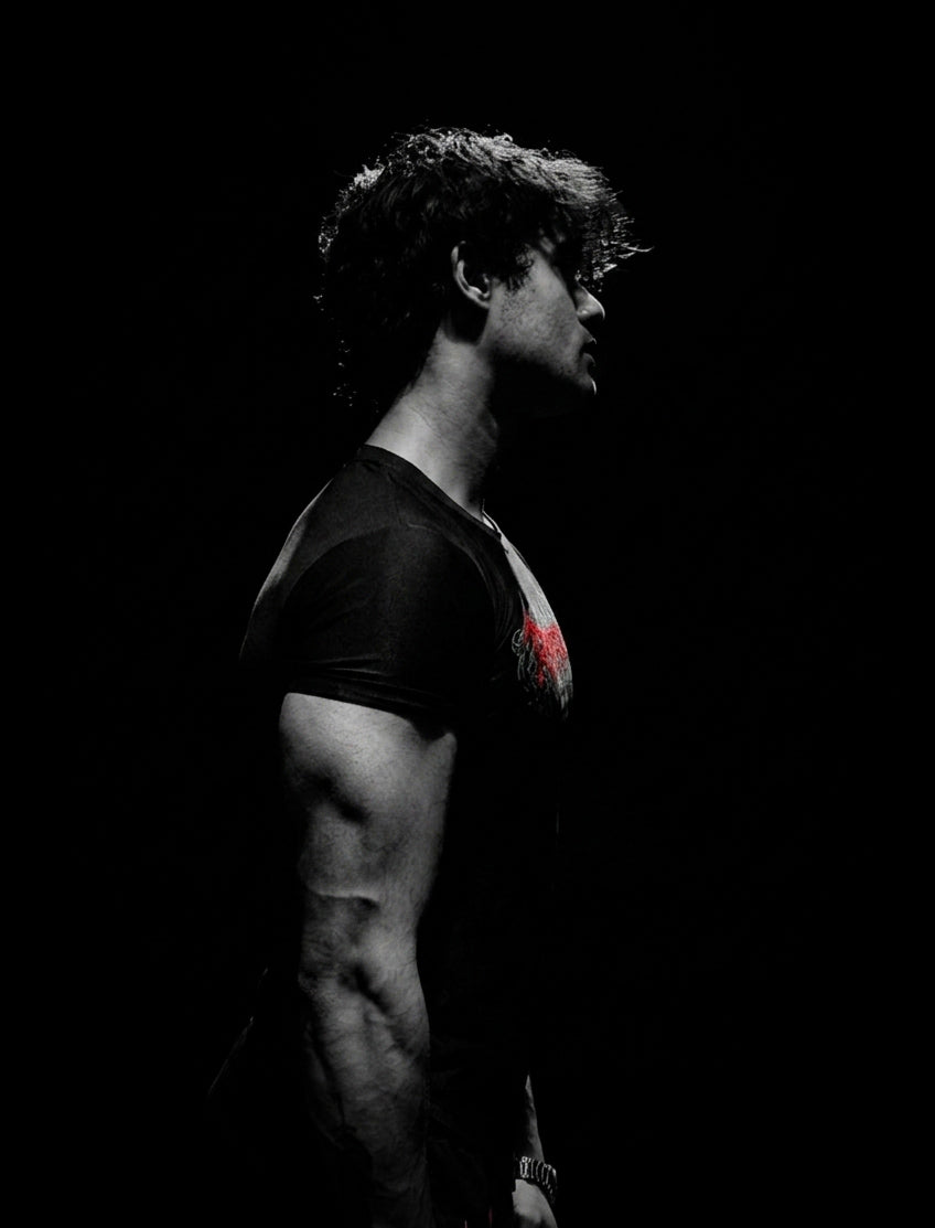 Sharp Black Compression Tshirt half sleeve