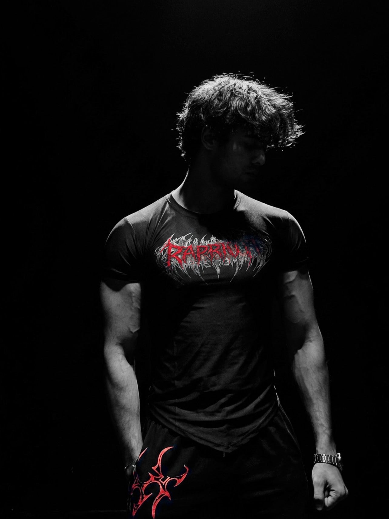 Sharp Black Compression Tshirt half sleeve