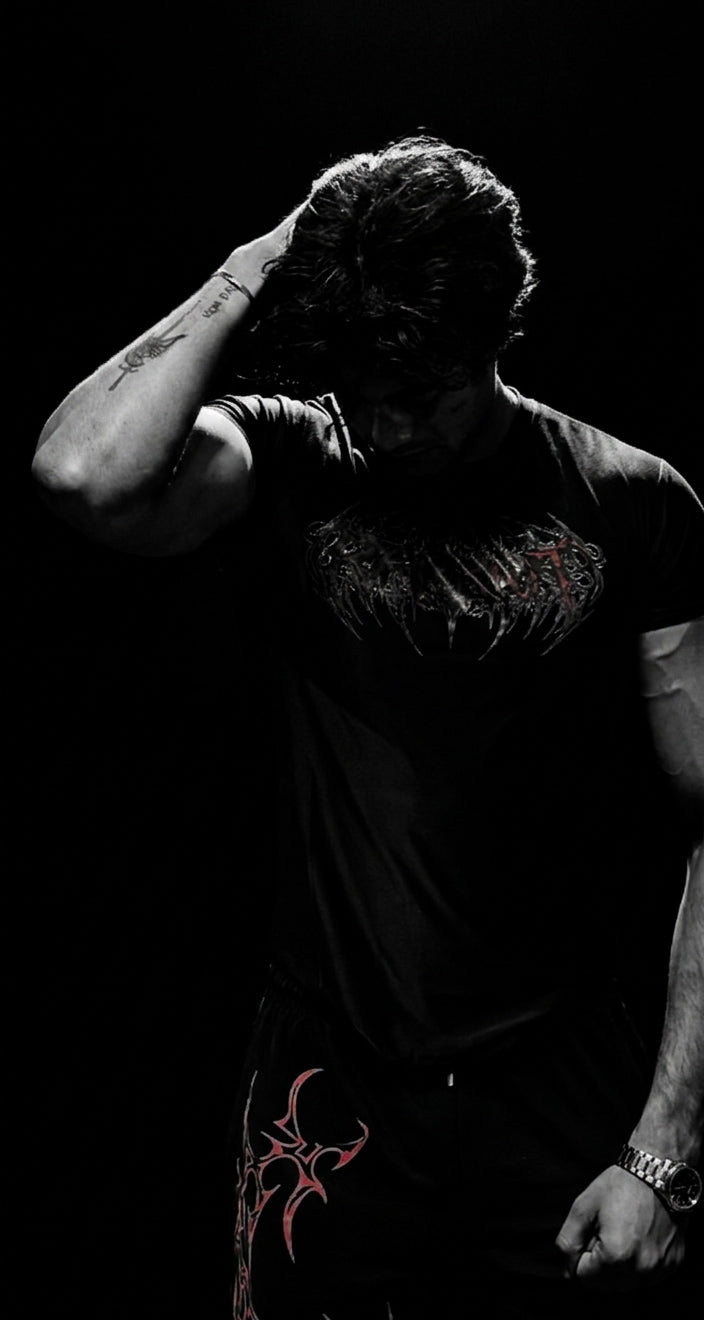 Sharp Black Compression Tshirt half sleeve