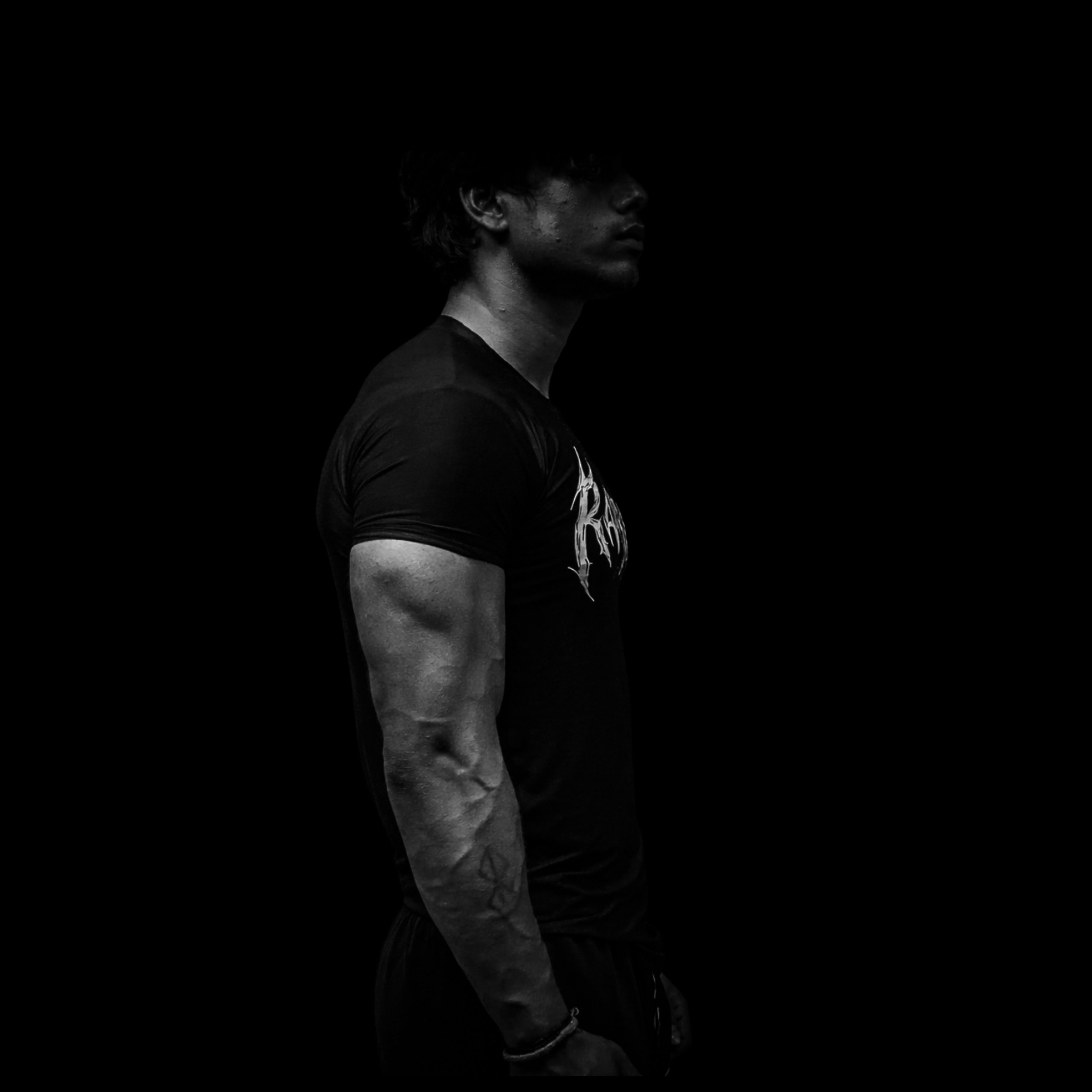 void Black Compression Tshirt half sleeve
